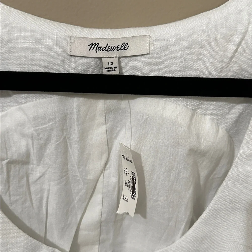 Madewell 100% Linen Scoopneck Cutaway Vest in Salt White - Picture 6 of 7